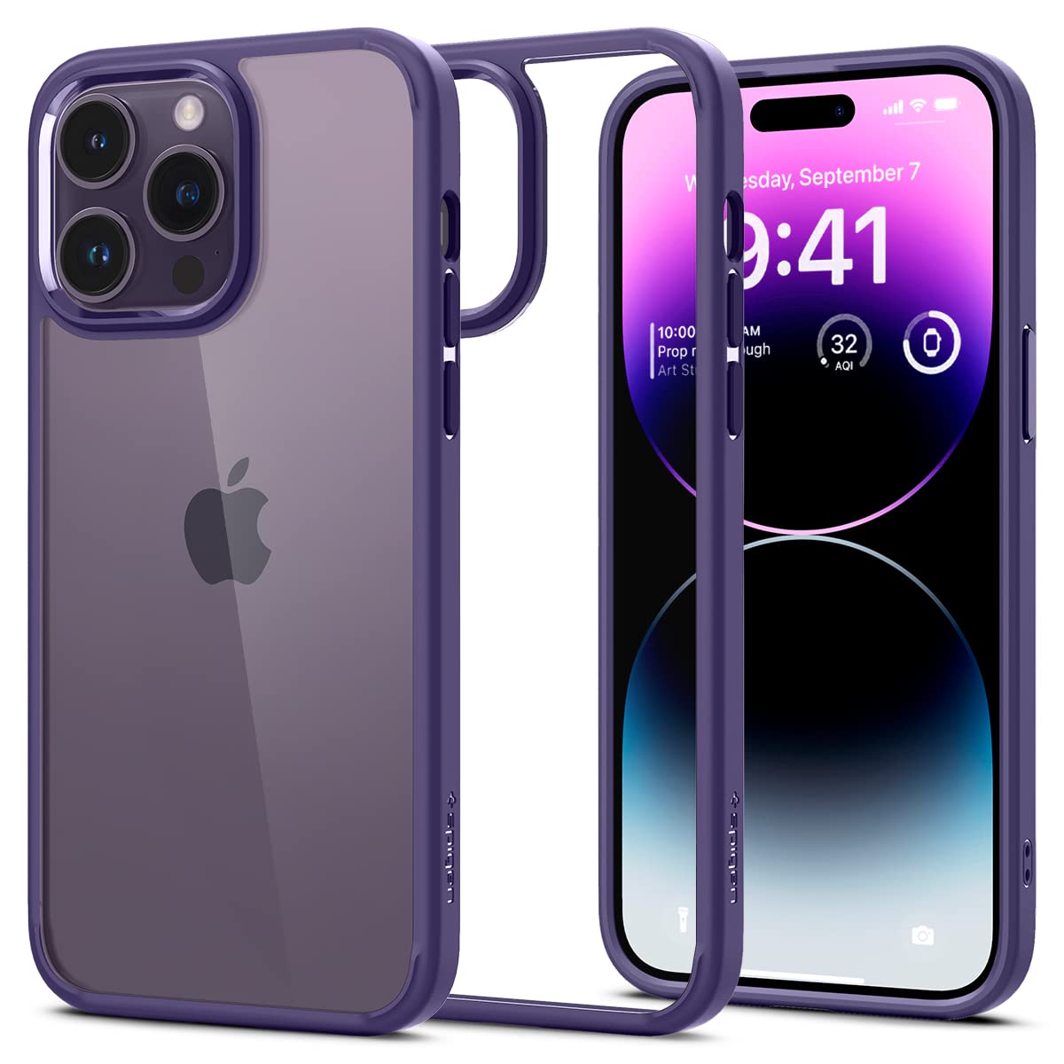 Spigen Ultra Hybrid Back Cover Case Compatible with iPhone 14 Pro Max (TPU + Poly Carbonate | Crystal Clear)