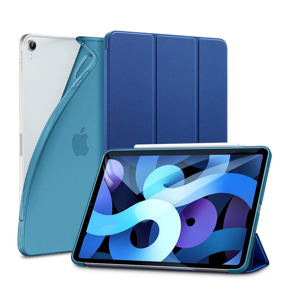 ESR for iPad Air 5th Generation Cover (2022) and iPad Air 4th Generation Cover (2020), Slim and Lightweight, Auto Sleep/Wake, Trifold Stand, Soft TPU Cover, iPad Air 5/4 Case, Navy Blue