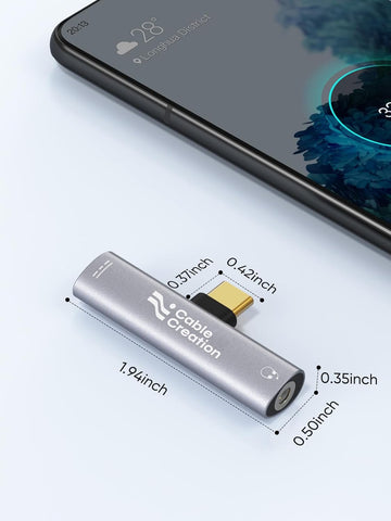 CableCreation USB Type C to 3.5mm Headphone Audio Adapter with PD Fast Charging Adapter, Compatible with OnePlus Nord 2T/10 Pro,Pixel 2/2XL/3/3XL, Note 10/9, Galaxy S22/S20/S20+