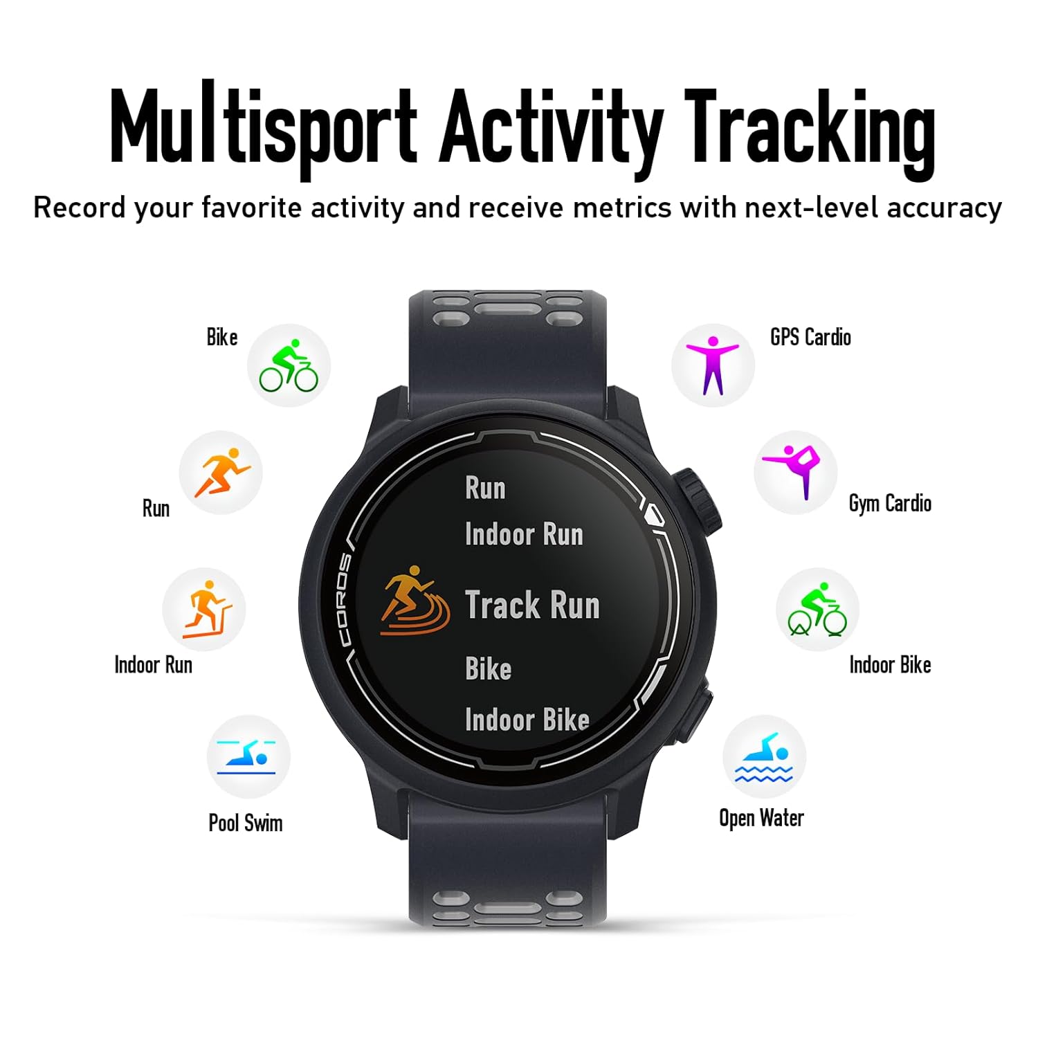 COROS PACE 2 Premium GPS Sport Watch with, Heart Rate Monitor, 30h Full GPS Battery, Barometer, ANT+ & BLE Connections, Strava, Stryd & Training Peaks (Dark Navy with Silicone Band)