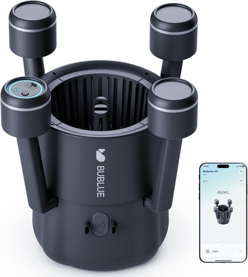 (2026 Upgrade) BUBLUE BuVortex V5 Pool Skimmer Robot,Pool Surface Skimmer Robot with App Control,5L Filter,Dual Cleaning Modes,AI Navigation,Ideal for In-Ground & Above-Ground Pools,Dark Gray