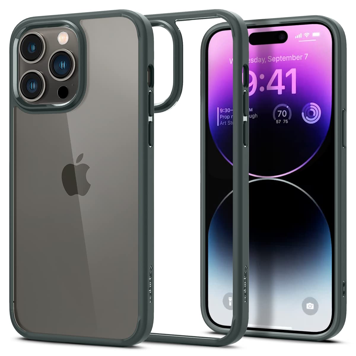 Spigen Ultra Hybrid Back Cover Case Compatible with iPhone 14 Pro Max (TPU + Poly Carbonate | Crystal Clear)