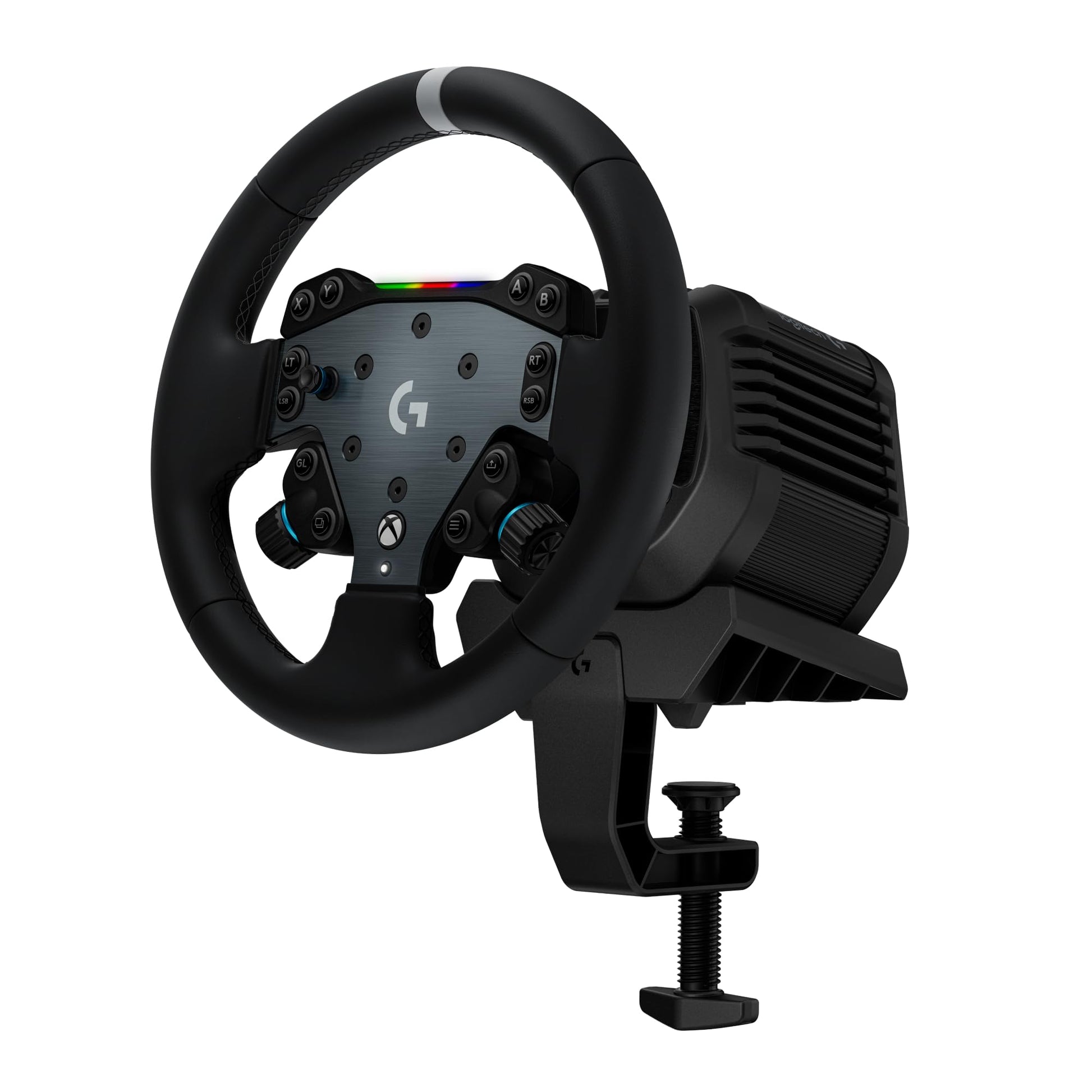 Logitech G RS50 System, 3-Piece Sim Racing Steering Wheel Setup - RS50 Wheel Base with 8 Nm Direct Drive, RS Wheel Hub with 13 Buttons and RS Round Wheel 11–inch - for PS5/PS4/PC