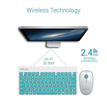 Portronics Key2-A Combo of Multimedia Wireless Keyboard & Mouse, Compact Light-Weight for PCs, Laptops and Smart TV, White ( ‎POR-373 )