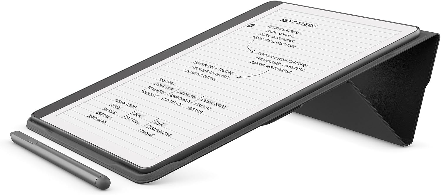 Amazon Kindle Scribe Leather Folio Cover with Magnetic Attach, Sleek Protective Case