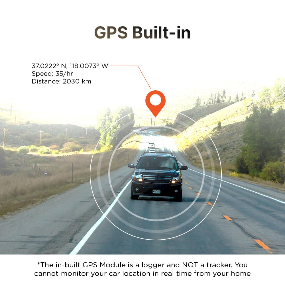 Qubo Car Dash Camera Pro (with GPS Logger) Dash Cam | from Hero Group | Made in India | Full HD 1080p | Wide Angle View | G-Sensor | Wi-Fi | Emergency Recording | Supports Up to 256 GB SD Card