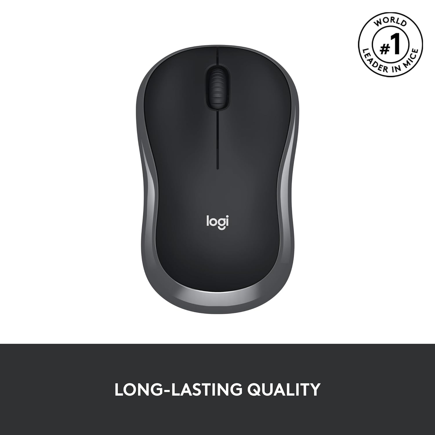Logitech M186 Wireless Mouse, 2.4GHz with USB Mini Receiver, 3 Years Battery Life, 1000 DPI Optical Tracking, Ambidextrous, Compatible with PC, Mac, Laptop