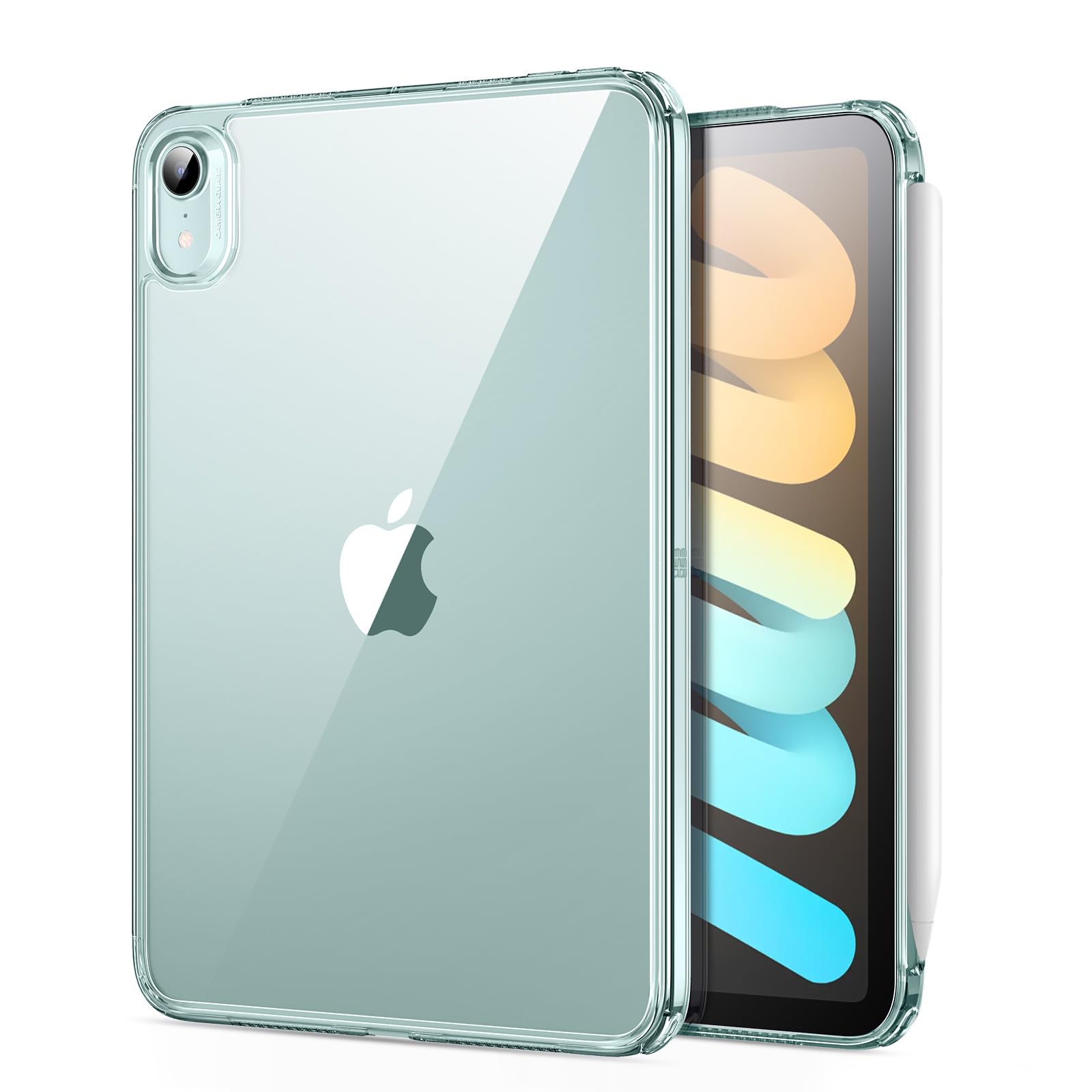 ESR for iPad mini 7 A17 Pro Case, iPad mini 7th/6th Generation Cover (2024/2021), Slim and Light, Shock and Drop Protection, Yellowing Resistant, Supports Pencil Pro/USB-C, Classic Series, Black Clear