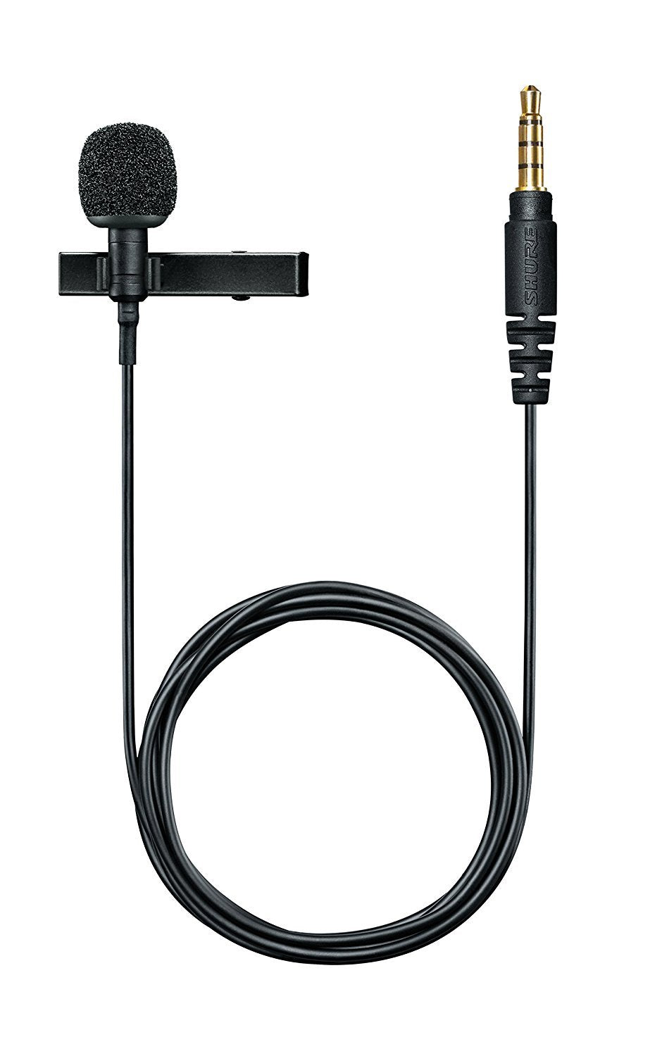 Shure MVL/A सर्वदिशात्मक कंडेनसर लैवेलियर माइक्रोफोन (काला)