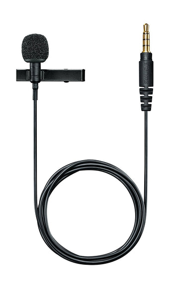 Shure MVL/A सर्वदिशात्मक कंडेनसर लैवेलियर माइक्रोफोन (काला)