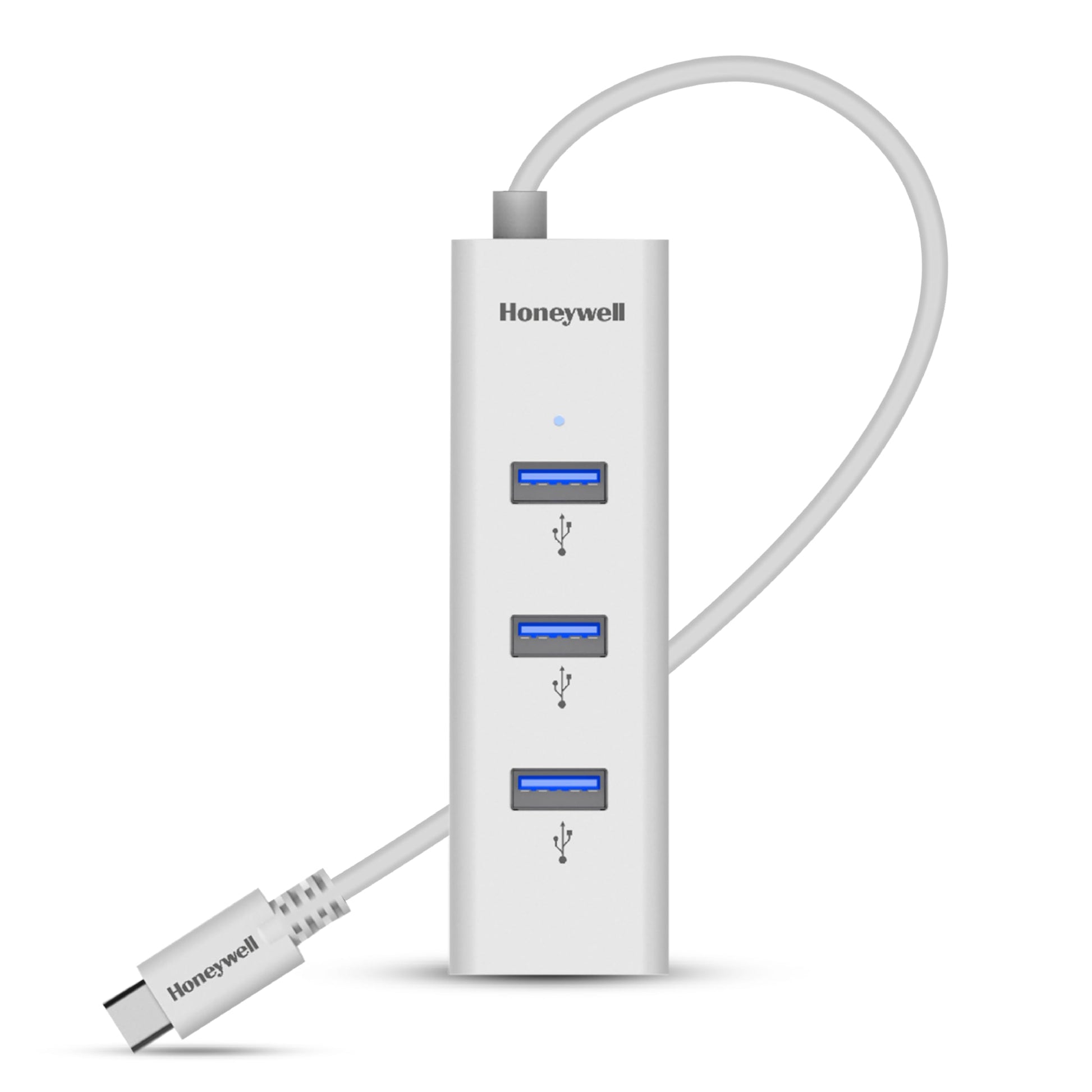 Honeywell 4 in 1 Ultra Slim USB Hub 2.0,1.2Meter(4 feet) Cable, with a Transfer Speed of 480MBPS, Universally Compatible with All USB PC Speaker Laptop Hard Drive Keyboard Printer Pen Drive