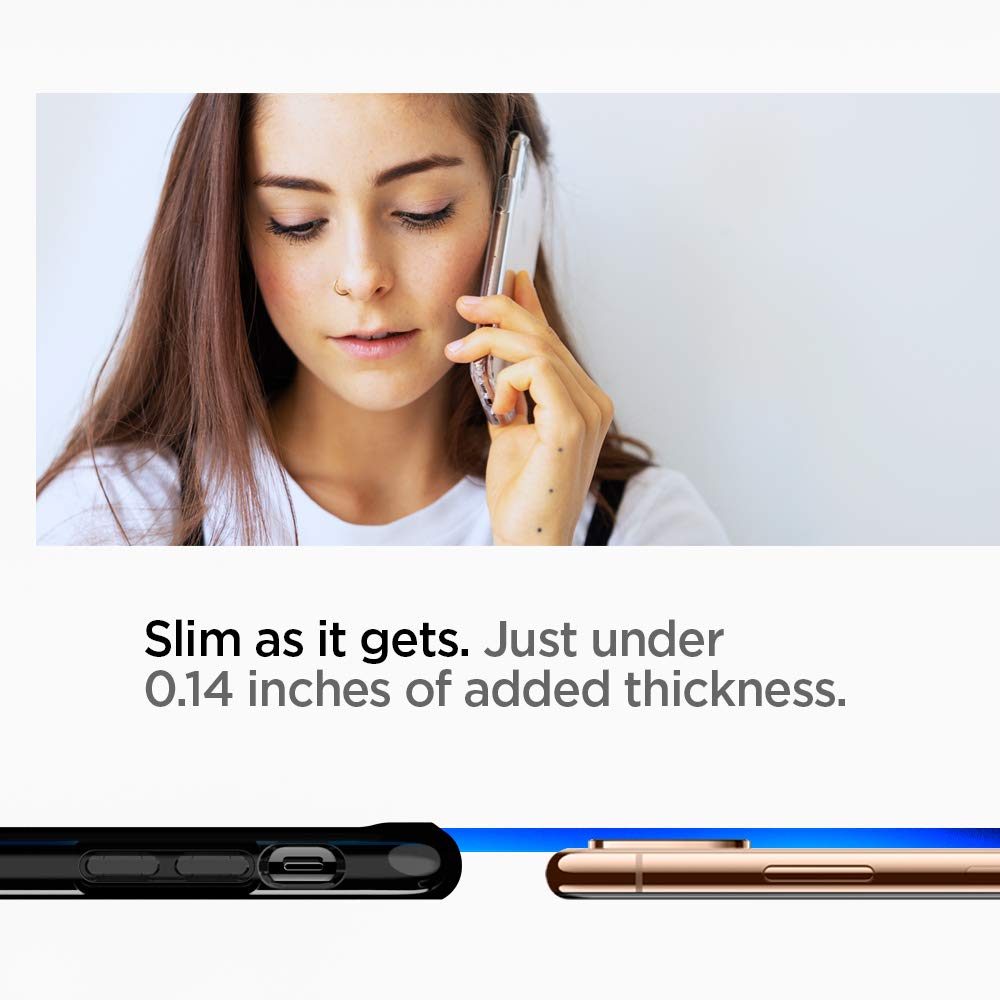 Spigen Ultra Hybrid Back Cover Case Compatible with iPhone Xs/X (TPU + Poly Carbonate | Matte Black)