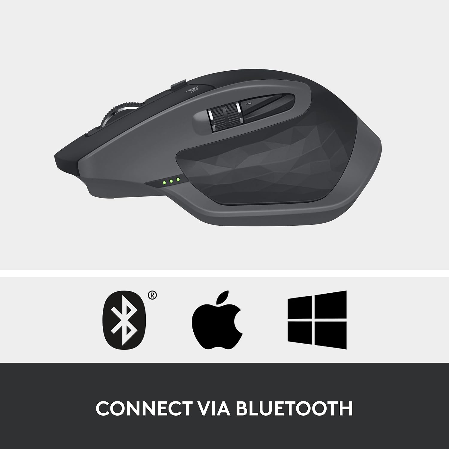 Logitech MX Master 2S Bluetooth Edition Wireless Mouse, Multi-Surface, Hyper-Fast Scrolling, Ergonomic, Rechargeable, Connects Up to 3 Mac/PC Computers
