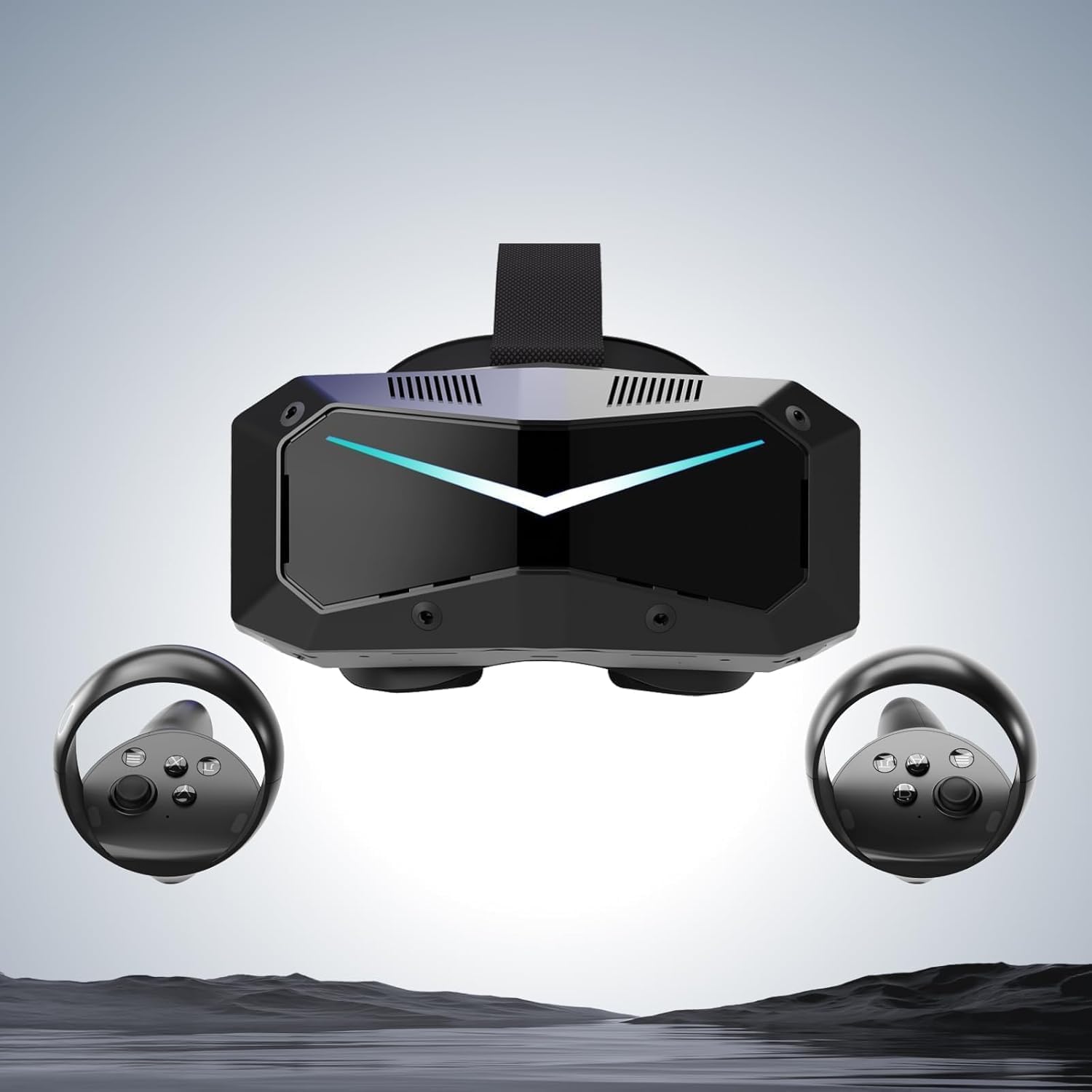 Pimax Crystal Super VR Headset, 3840x3840 per Eye, Ultrawide, 140° FOV, Eye- Tracking, Ultra-Sharp for Flight & Racing Simulators & Gaming, DP Connection with PC