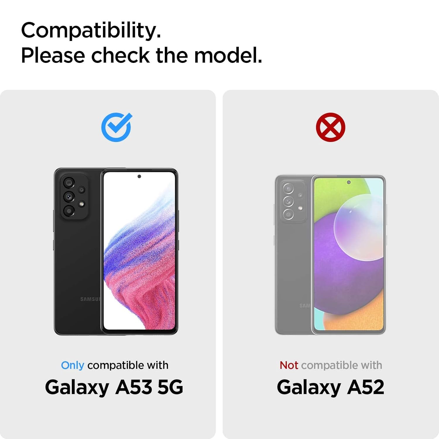 Spigen Rugged Armor for Samsung Galaxy A53 5G Case, Galaxy A53 5G Back Cover (2022) - TPU｜Matte Black