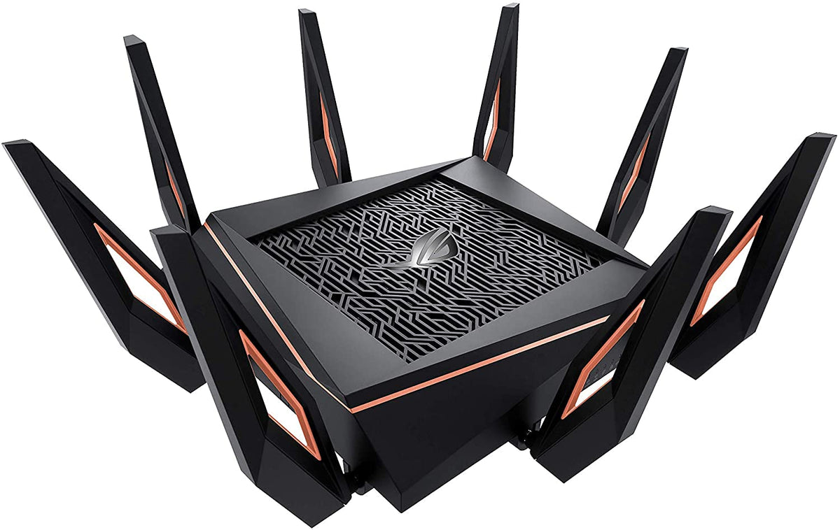 ASUS ROG Rapture GT6 (2PK) AX10000 Tri-Band WiFi 6 Gaming Mesh System, Covers up to 5,800 sq ft, 2.5 Gbps Port, Triple-Level Game Acceleration, UNII 4, Free Lifetime Internet Security, Black