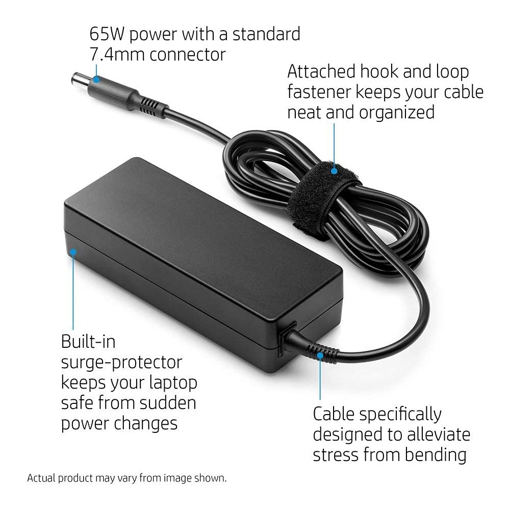 HP 65W 7.4mm Pin Charger for HP EliteBook Laptop Series Without Power Cord