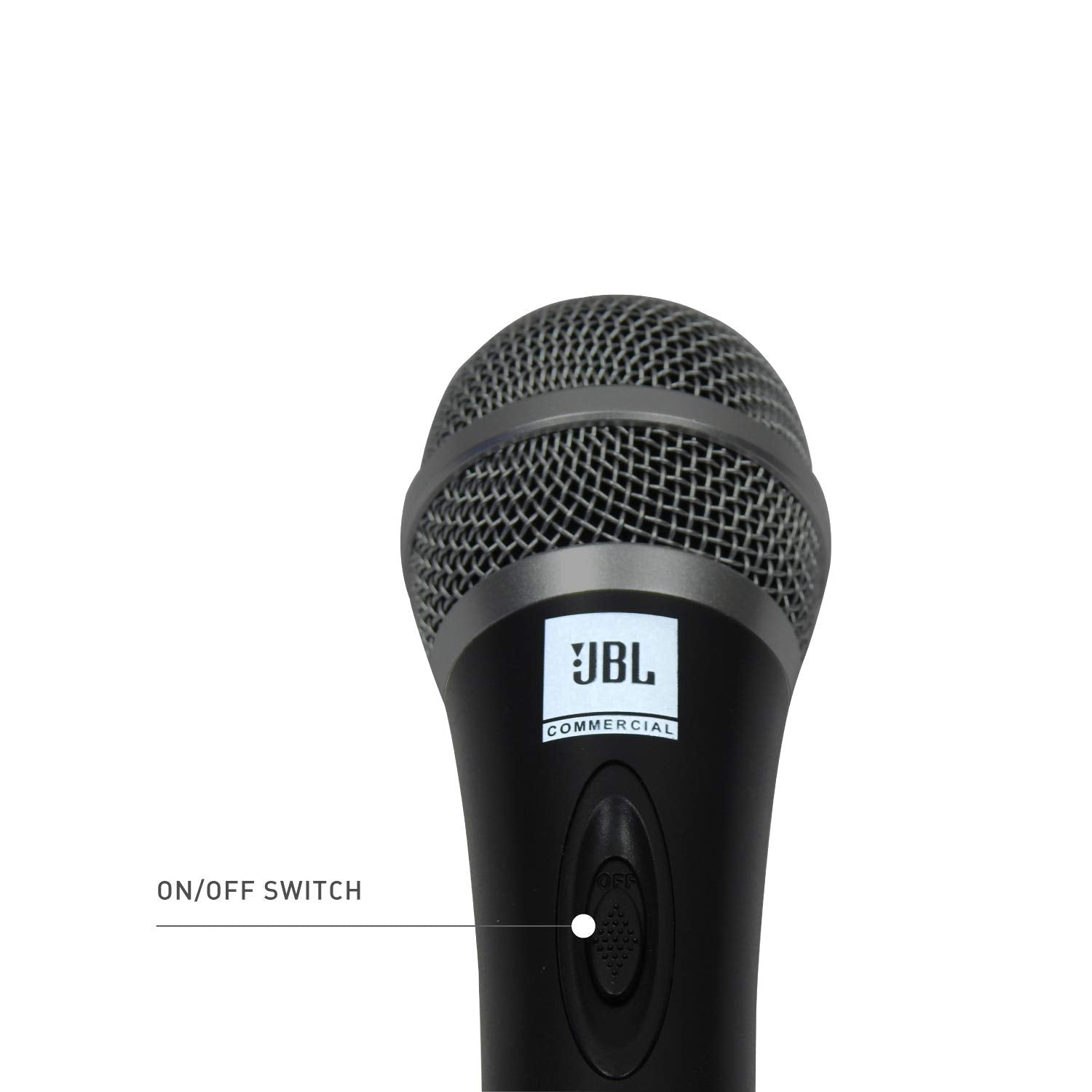 JBL Commercial CSHM10 HAndheld Dynamic XLR Unidirectional Microphone With On/Off Switch (Cable Not Included) Black, Medium