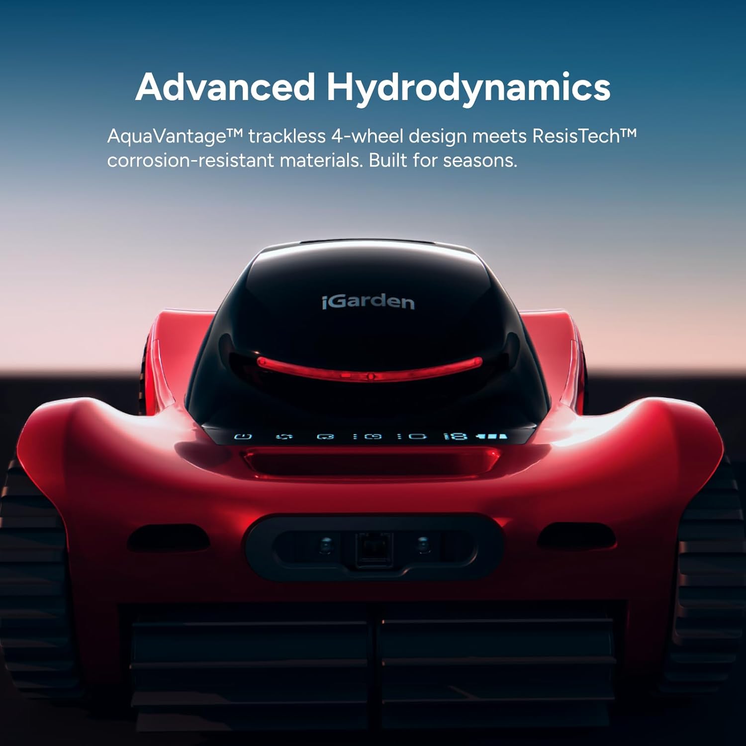 iGarden Robotic Pool Cleaner M1 AI Series, 5.5H Runtime, AI Dual-Camera Vision, 5,019 GPH Suction, Smart Navigation, Wall & Waterline Cleaning for Above & In-Ground Pools