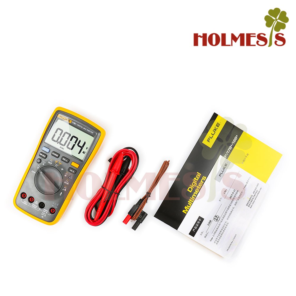 Fluke 17B+ Digital Multimeter 600V Over-Voltage Indicator 4000 Counts Current Measurement Diode Test & Data Hold Temperature & Humidity Specifications Altitude Compatibility Fuse Protection
