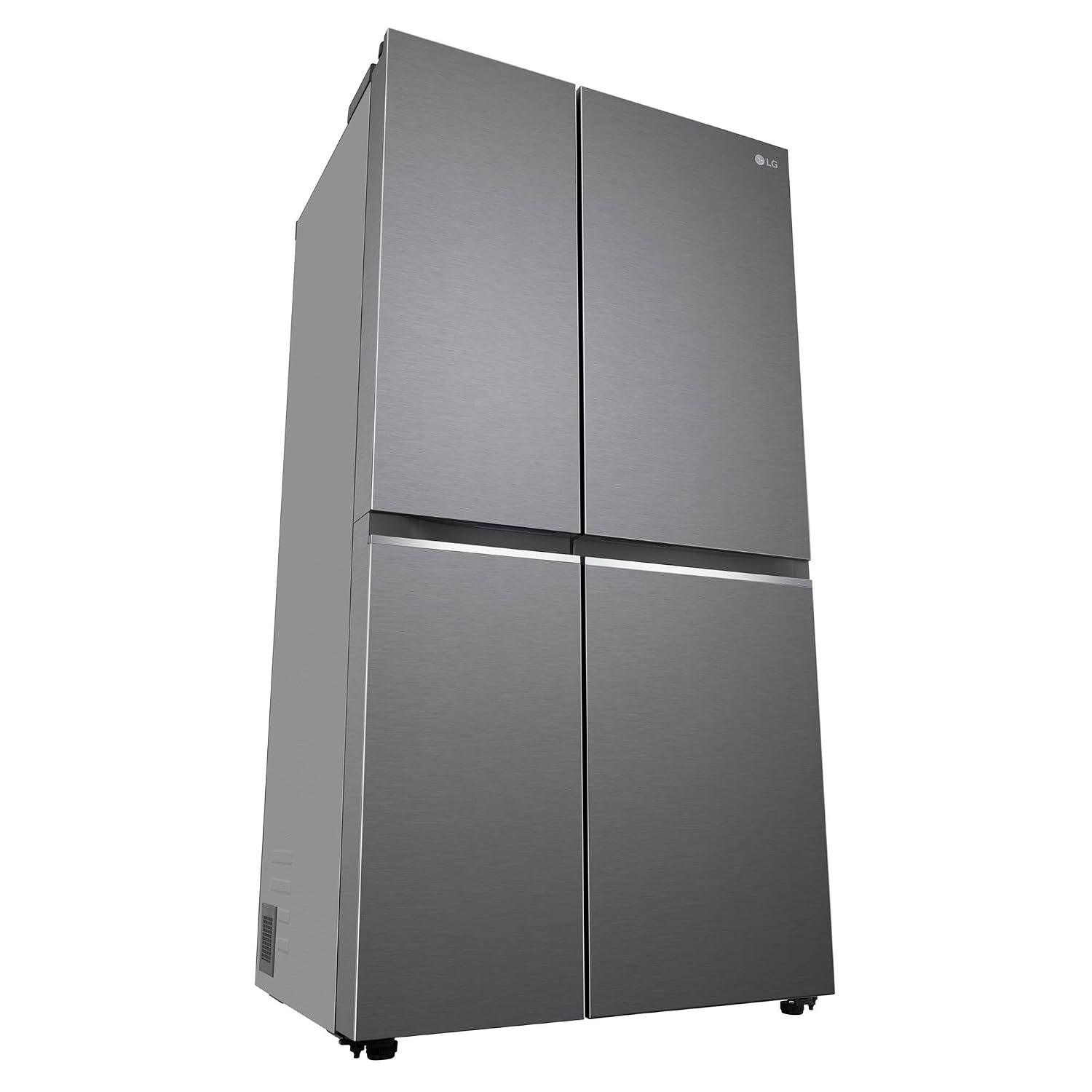LG 655 L, 3 Star, Frost-Free Smart Inverter Double Door Side-By-Side Refrigerator (GL-B257HDSY, Dazzle Steel, Smart Diagnosis, Express Freeze | Multi Air-Flow)