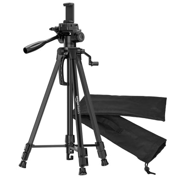 Amazon Basics 60 Inch Tripod for DSLR, Camera | Operating Height 4.58 Ft. | Maximum Load Capacity up to 4.5kg | Portable Lightweight Aluminium Tripod with 360° Ball Head | Carry Bag Not Included