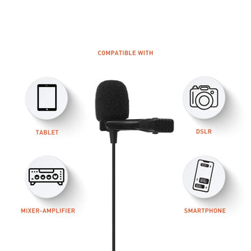JBL Commercial CSLM20B Omnidirectional Lavalier Microphone
