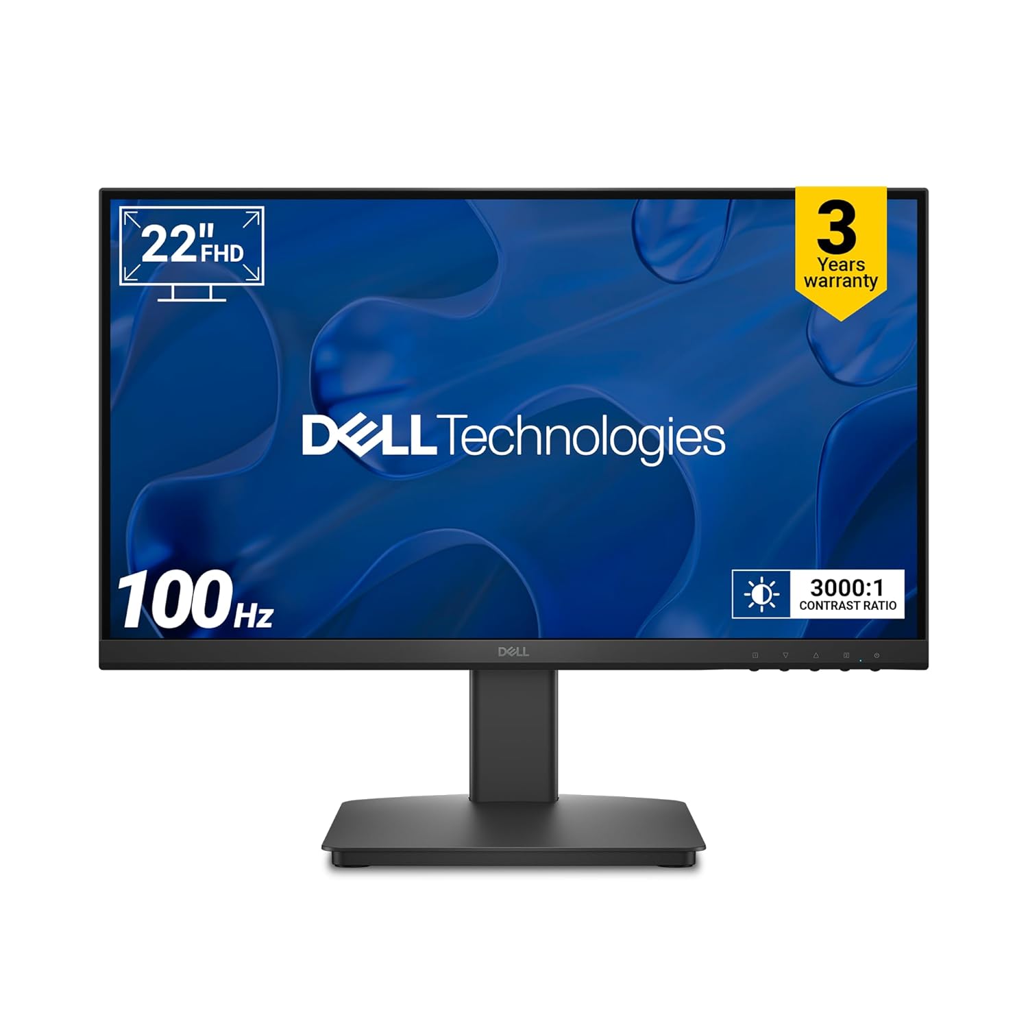 Dell SE2225HM 21.5"/54.6cm FHD, 100Hz Refresh, VA Panel, 5ms Response, Tilt Adjust, 3000:1 Contrast, 250 cd/m2, Ports: HDMI, DP 1.2, VGA, TÜV Rheinland 3-Star Eye Comfort, Ultra-Thin bezels Monitor