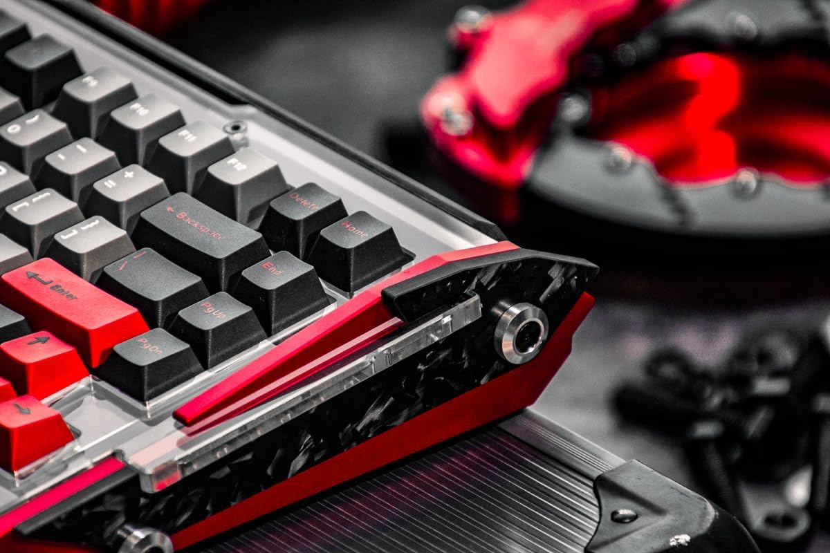 Black Diamond RT Hall Effect Magnetic Gaming Keyboard 75%, 0.04mm Accuracy, 8k Polling Rate, 0.25ms Latency, Leaf Spring Mount Mechanical Feel, Custom Fixed-Wall Magnetic Switch, Shadow Crimson