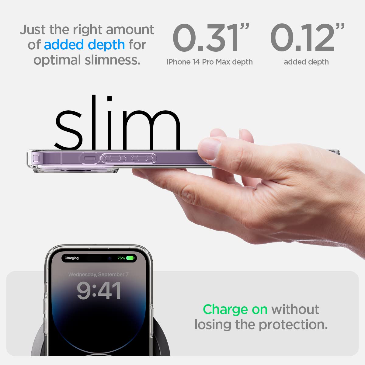 Spigen Ultra Hybrid Back Cover Case Compatible with iPhone 14 Pro Max (TPU + Poly Carbonate | Crystal Clear)