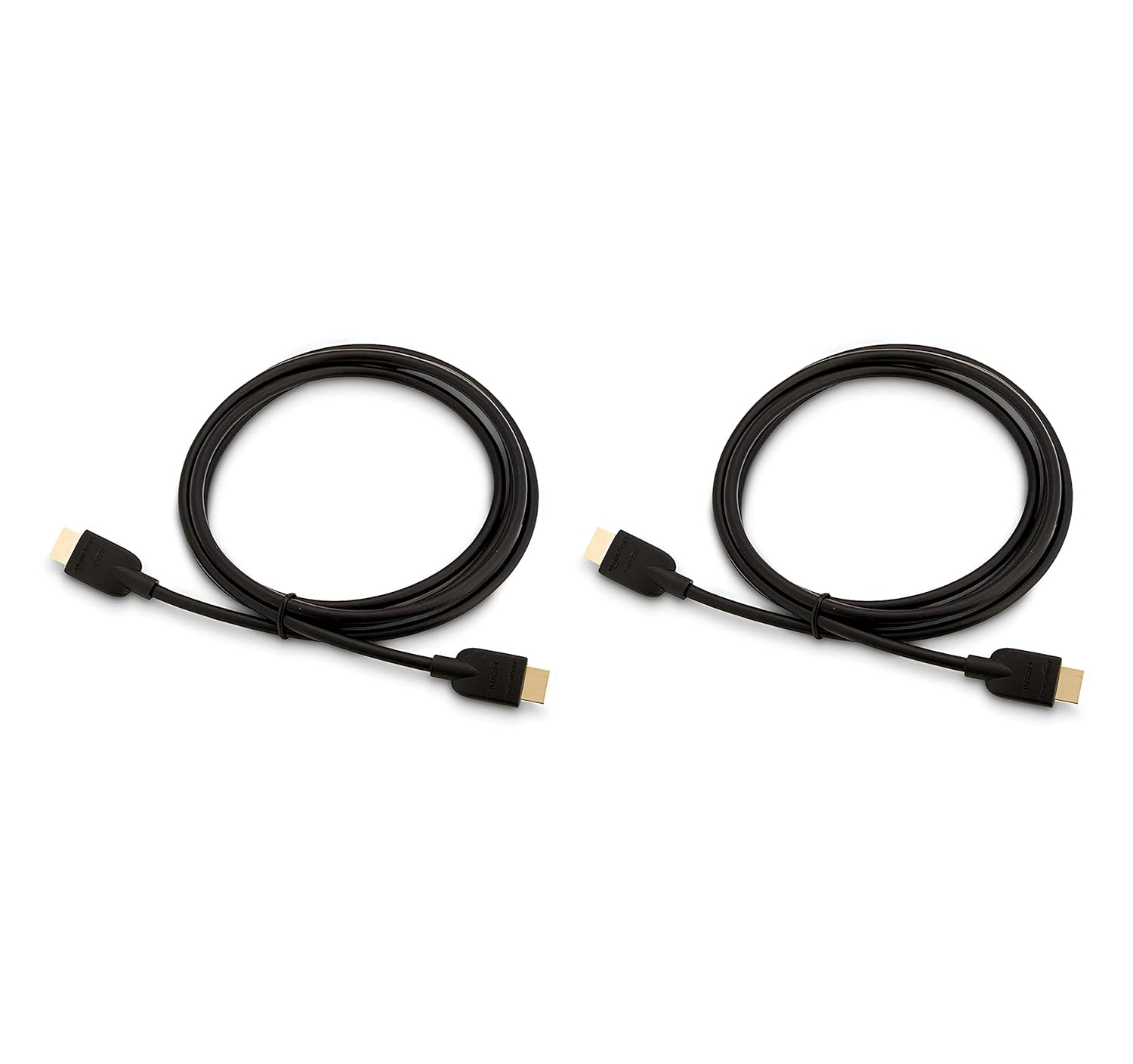 AmazonBasics High-Speed HDMI Cable,6 Feet (2-Pack),Black