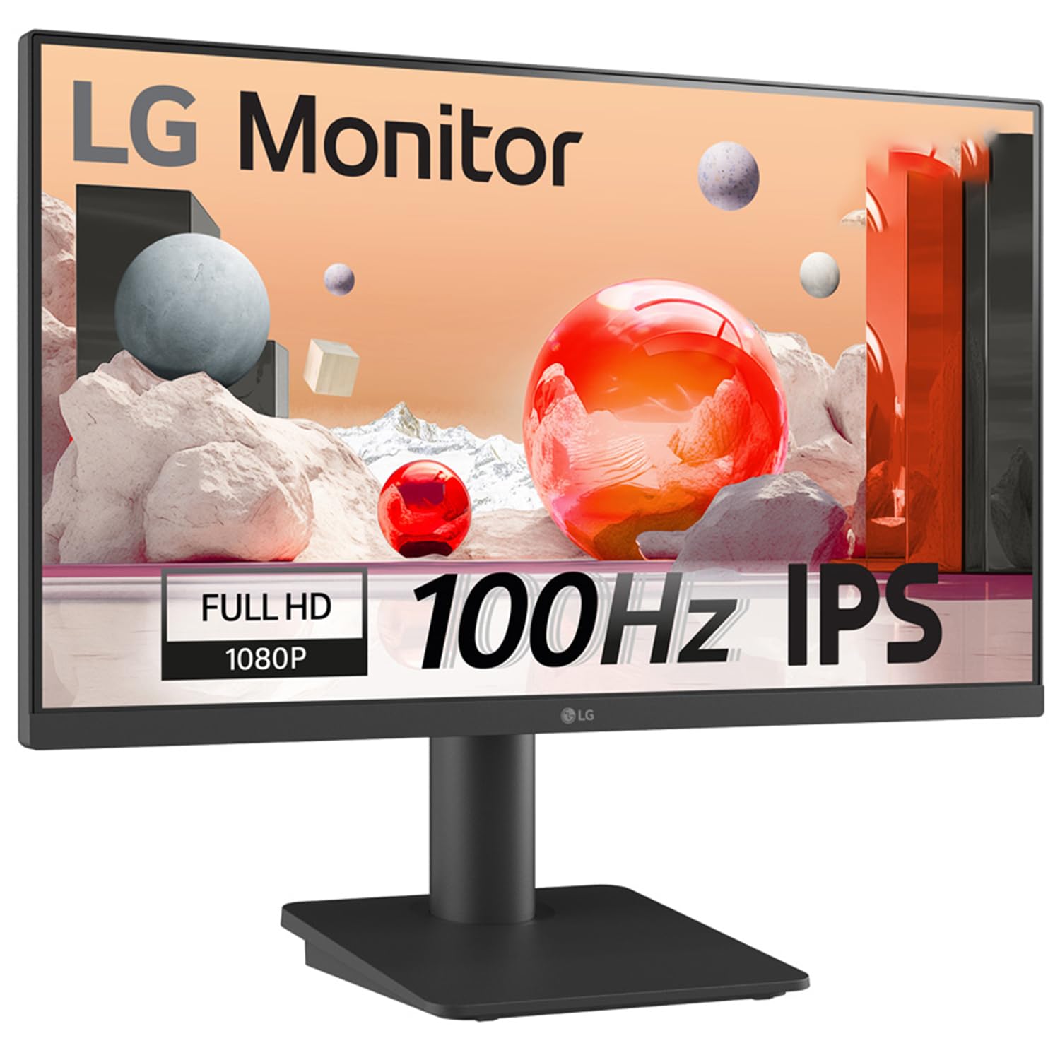 LG 24MS550 60.4 cm (23.8 Inch) FHD (1920x1080) IPS PC Monitor with 100Hz, 5ms (GtG), Flicker Safe & Reader Mode, 2xSpeakers, 2xHDMI, Tilt/Height Adjustable, 3-Side Virtually Borderless Design (Black)