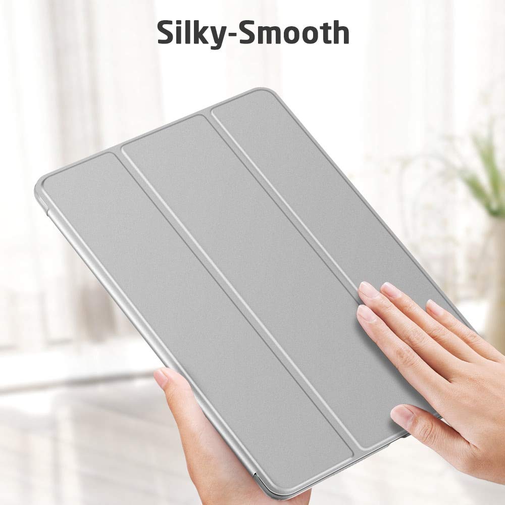 ESR Case Compatible with iPad 9th Generation (2021), 8th Generation (2020), 7th Generation (2019), Slim Protective 10.2-Inch Case, Shock-Resistant TPU Back, Auto Sleep/Wake, Rebound Series, Grey