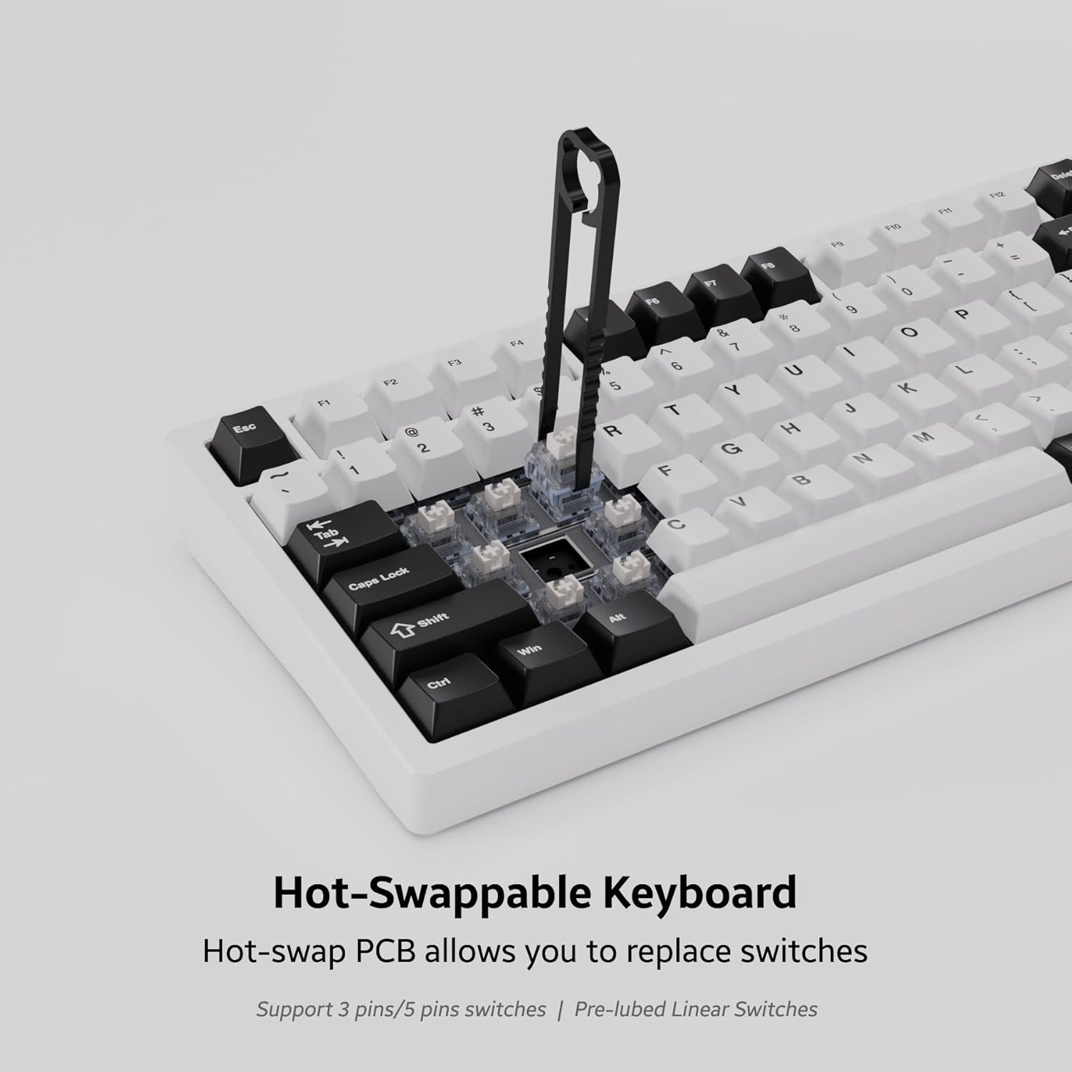 OOCTPK Chilkey ND75 Aluminum 75% Wireless Mechanical Gaming Keyboard with LCD Screen, Quick Assembly, BT/2.4G/USB-C, Hot Swappable Per-Key RGB Custom Keyboard for Windows, MacOS
