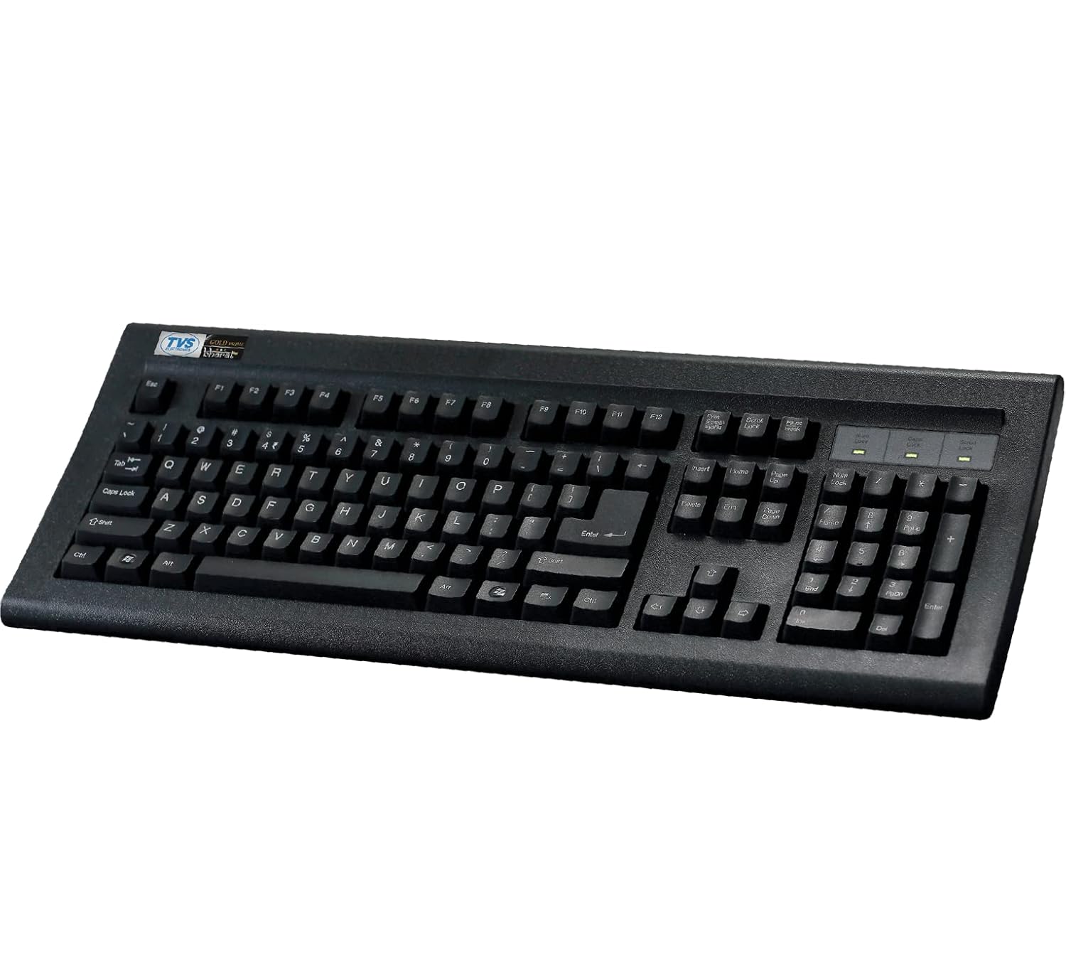 TVS ELECTRONICS Gold Prime Mechanical Wired Keyboard | Dustproof Key switches | Guaranteed 50 Million keystrokes | 1.5 Meter USB Cable, USB Gold Keyboard (Black)