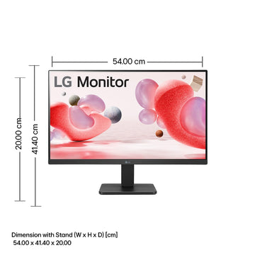 LG 24 Inch (60.4cm) IPS FHD Monitor 1920 x 1080,AMD FreeSync, 100Hz, sRGB 99% Typ(CIE1931), Black Stabilizer, Virtual Borderless, Flicker Safe, Reader Mode,OnScreen Control, HDMI,VGA, 24MR400(Black)