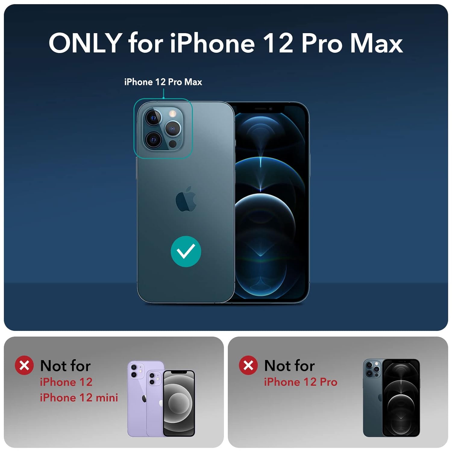 ESR Metal Kickstand Designed Case for iPhone 12 Pro Max 6.7" [Patented Design] [Two-Way Stand] [Reinforced Drop Protection] Flexible TPU Soft Back Cover- Translucent Black