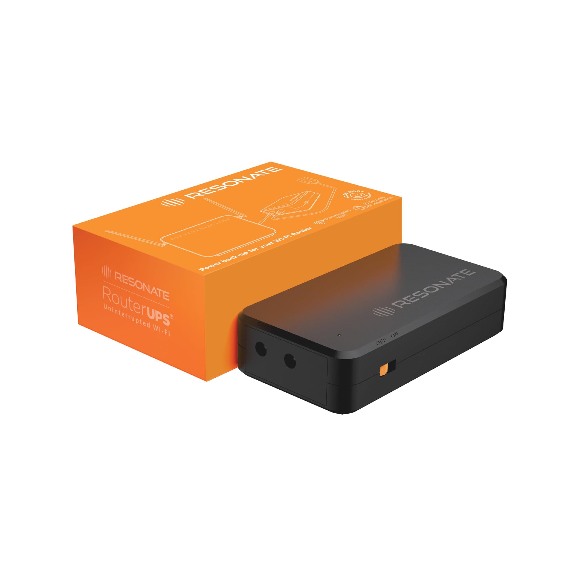 Resonate RouterUPS® Pro (100% Extra Backup) | 10400mAh Mini UPS Power Backup for 12V WiFi Router & Modem (Supports upto 3A) | Upto 8 Hrs with Multi-LED Indicator | Jio Fiber, Airtel Xstream Compatible