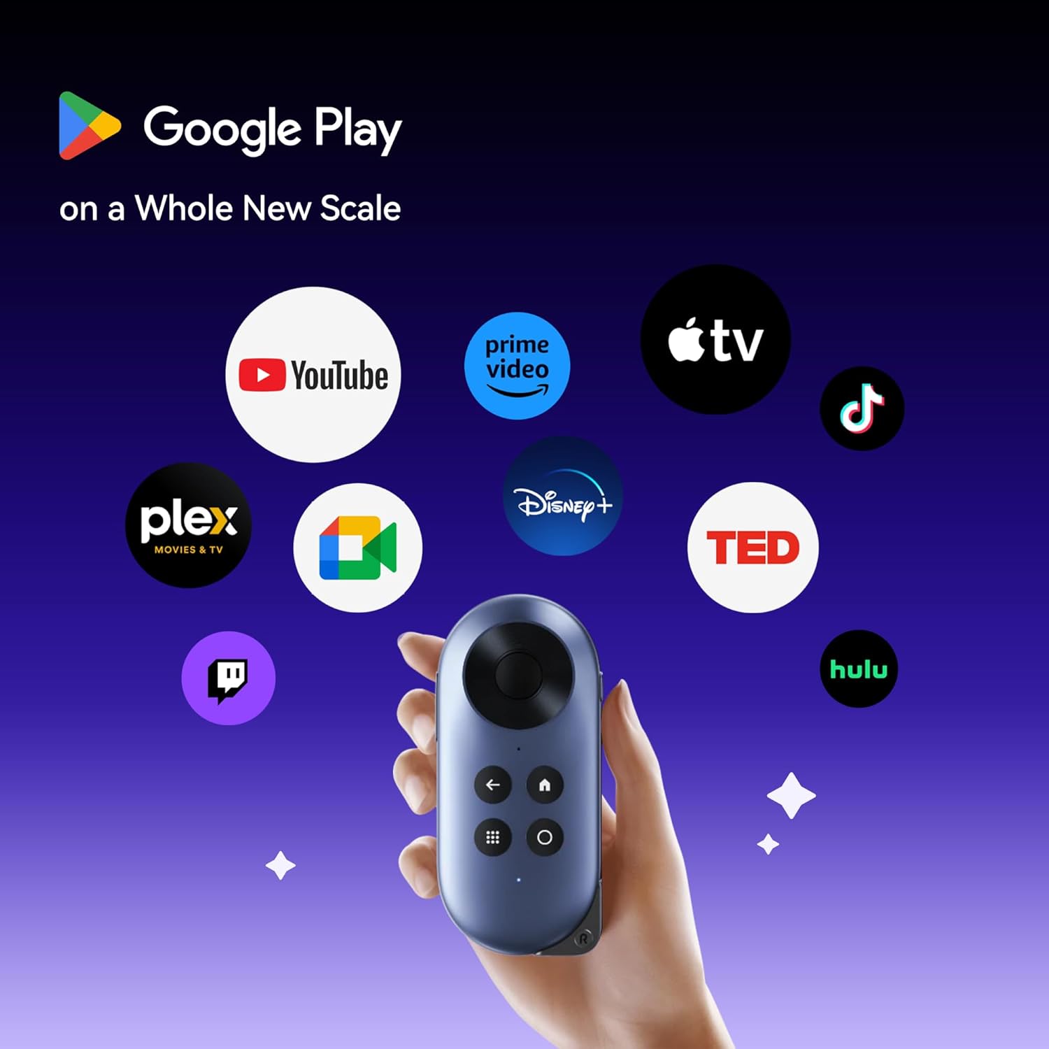 Rokid Joy Pack AR Glasses — Android TV Smart Glasses with 360" Micro-OLED Display | Support for Google Play, Media Streaming and Cloud Gaming | Compatible with All Console, Android, iOS and Windows.