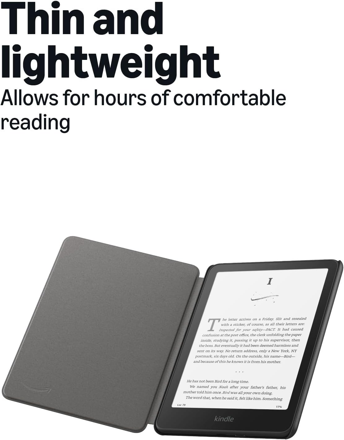 Amazon Kindle Paperwhite and Kindle Colorsoft Case, Lightweight and Water-Safe, Foldable Protective Cover - Fabric