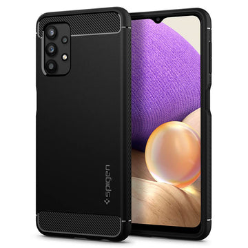 Spigen Rugged Armor for Samsung Galaxy M32 5G Case, Galaxy A32 5G Back Cover - TPU｜Matte Black