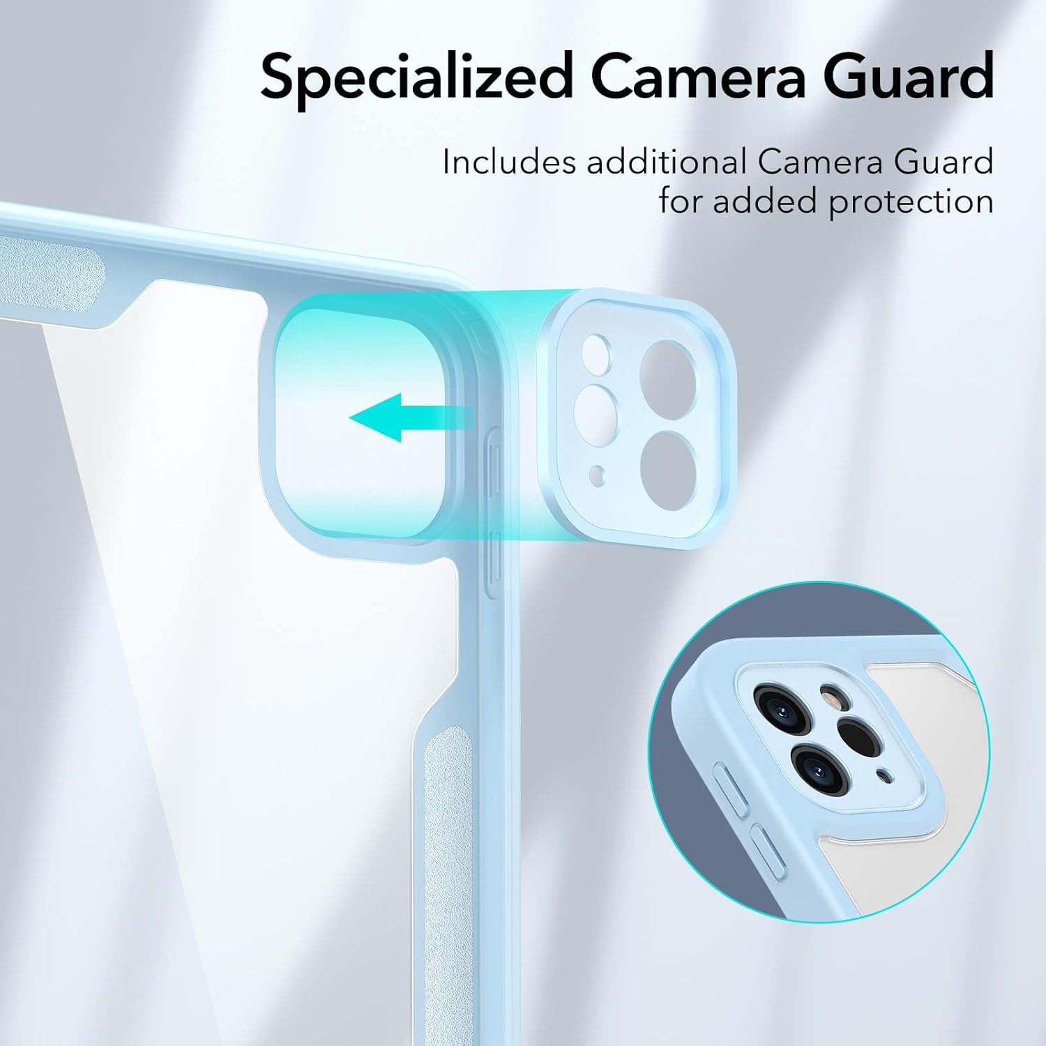 ESR for iPad Pro 11 inch Case, iPad Pro Cover with Pencil Holder, Detachable Magnetic Cover, Vertical Stand, Rebound 360 Series, Hybrid Case, Sky Blue