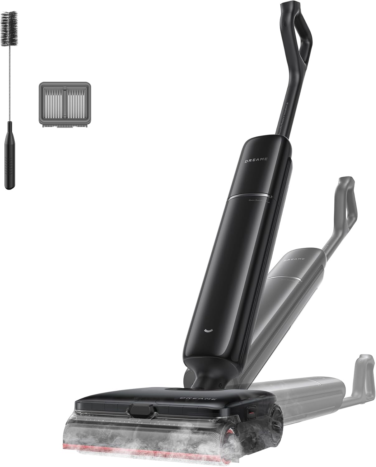 DREAME Aero Pro Steam Wet Dry Vacuum Mop, 392℉ Steam Cleaning, 28kPa Suction, 3.88in Ultra-Slim Vacuum Mop Combo, 0 Hair Tangle for Pet Owner, Heated Brush Wash, Hot Air Drying, Up to 70min Runtime