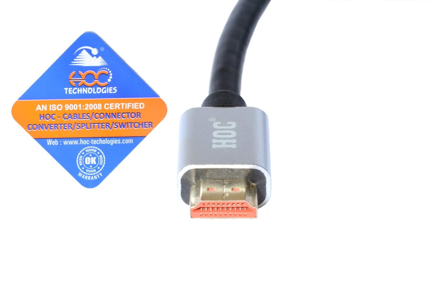 HOC HHO3-10L High Speed HDMI Cable 32.8 Feet or 10 Meter Supports Ethernet 3D 4K Video and Audio Return Channel ARC Outer Layer Aluminium Black