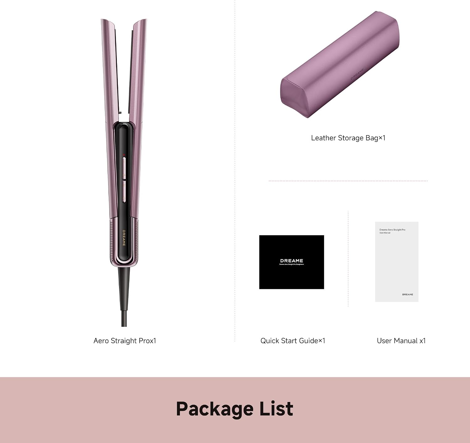 DREAME Aero Straight Pro 2-in-1 Air Straightener, Dual Airflow Channel, AI Styling, Wet-to-Dry Straightening, 57°C Root Care Mode, Triple Hair Care, 110,000RPM Motor, Smart Display, Safe Operation