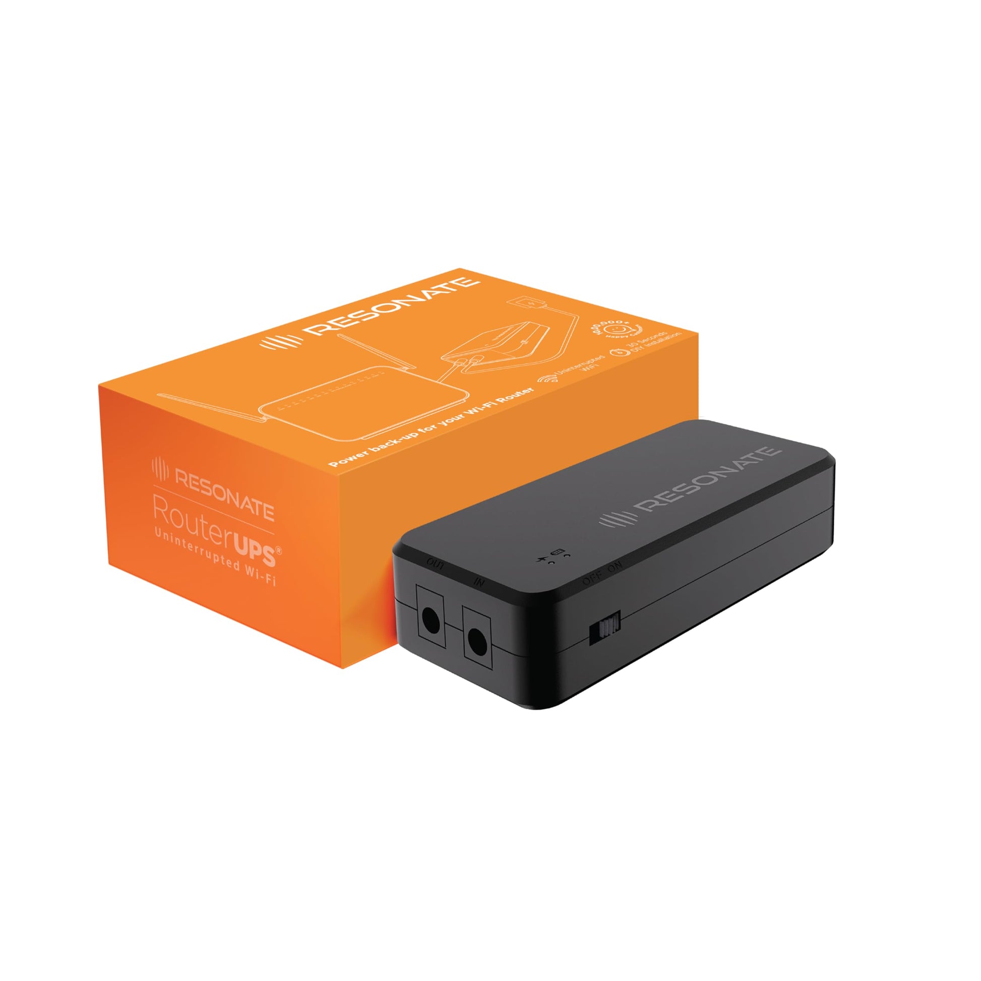 Resonate RouterUPS® Pro (100% Extra Backup) | 10400mAh Mini UPS Power Backup for 12V WiFi Router & Modem (Supports upto 3A) | Upto 8 Hrs with Multi-LED Indicator | Jio Fiber, Airtel Xstream Compatible