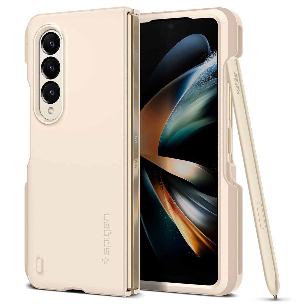 Spigen Neo Hybrid S for Samsung Galaxy Z Fold 4 Case, Galaxy Z Fold4 Back Cover (2022) - TPU+Poly Carbonate+Metal｜Black