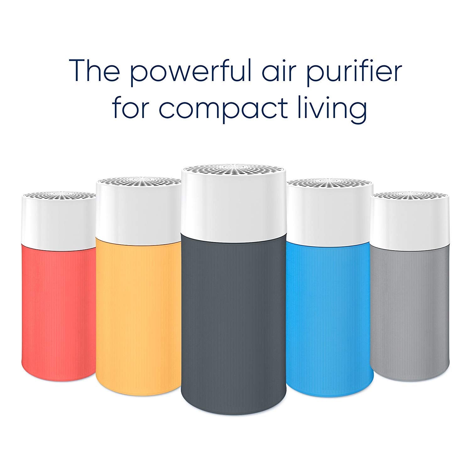 Blueair Joy S Air Purifier removes 99.97% viruses & bacteria with HEPASilentTM technology, Low energy consumption (1.5-10 Watt), 360 air intake, 170 sq ft (White)