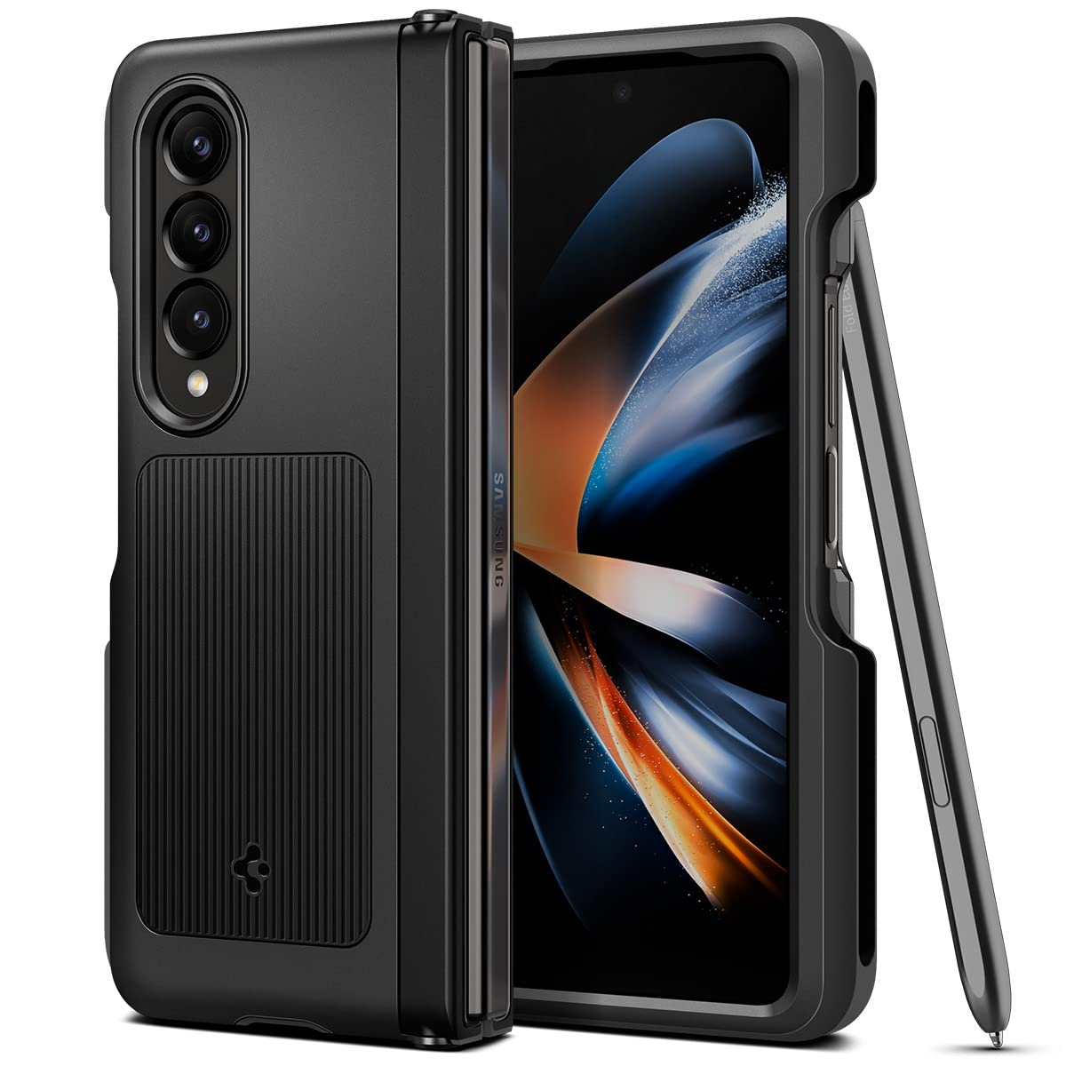 Spigen Neo Hybrid S for Samsung Galaxy Z Fold 4 Case, Galaxy Z Fold4 Back Cover (2022) - TPU+Poly Carbonate+Metal｜Black