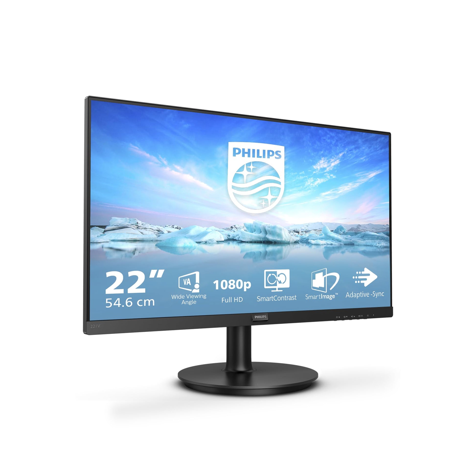 Philips 271V8/94 27 inch Gaming Monitor Full HD LCD IPS Panel, 75Hz Refresh Rate, 4ms Response Time, Flicker-Free Low Blue Light Eye Care, AMD Free Sync, HDMI and VGA Connectivity, Slim Bezel Design